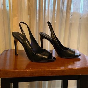 BCBG Black Slingback 4-1/4” Heels